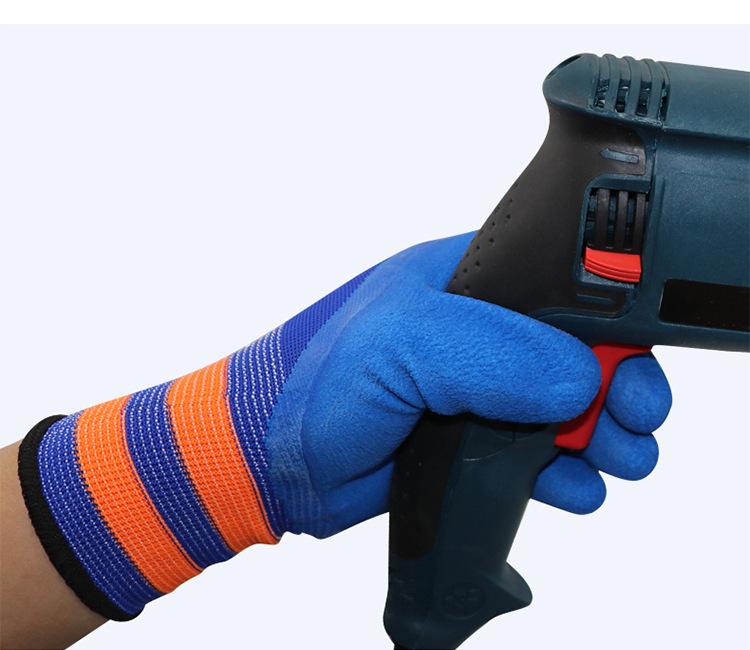 Anti-puncture and anti-cut nitrile protective gloves for sea fishing, thickened waterproof foam-coated gloves, gardening, aquatic and fish handling gloves