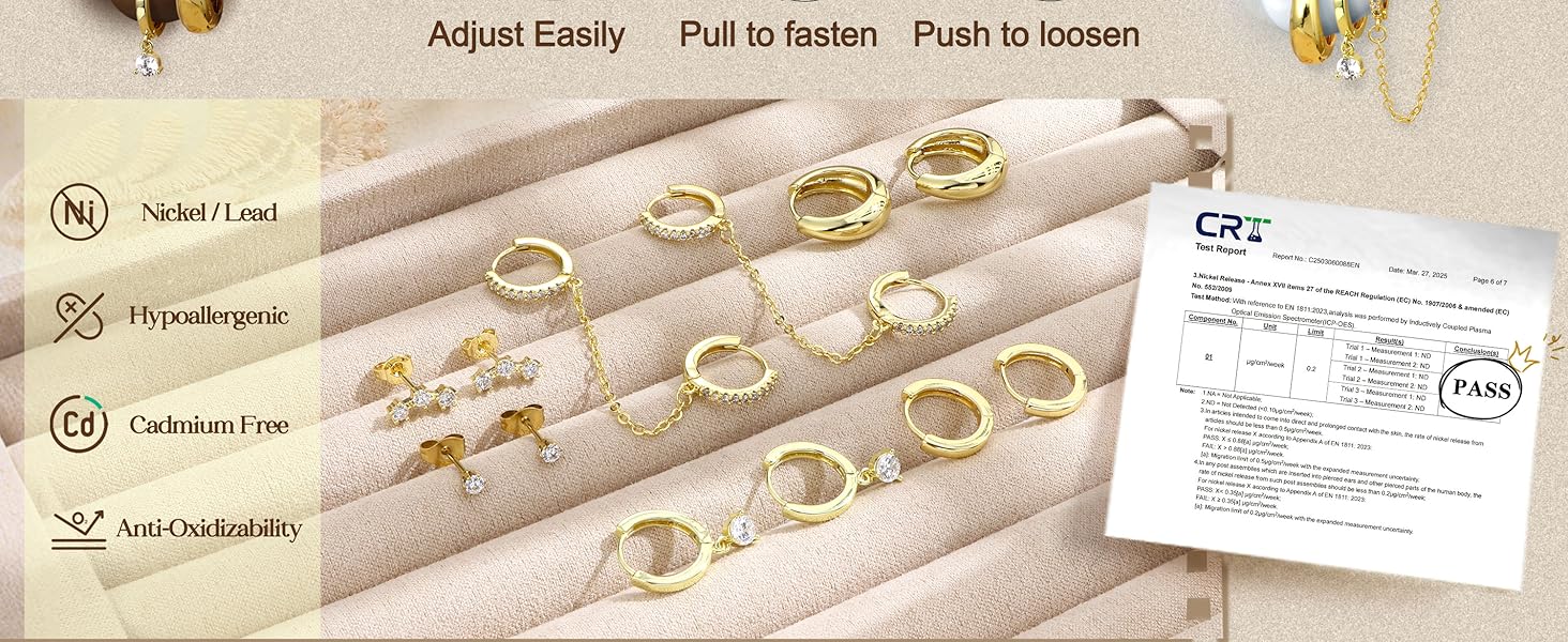 MILACOLATO 6Pairs Gold/Silver Earrings for Women Hypoallergenic Earrings Surgical Steel Cubic Zirconia Stud Huggie Hoop Cartilage Earring Set Chain Dangle Helix Hoop Earring Stack for Multiple Piercings