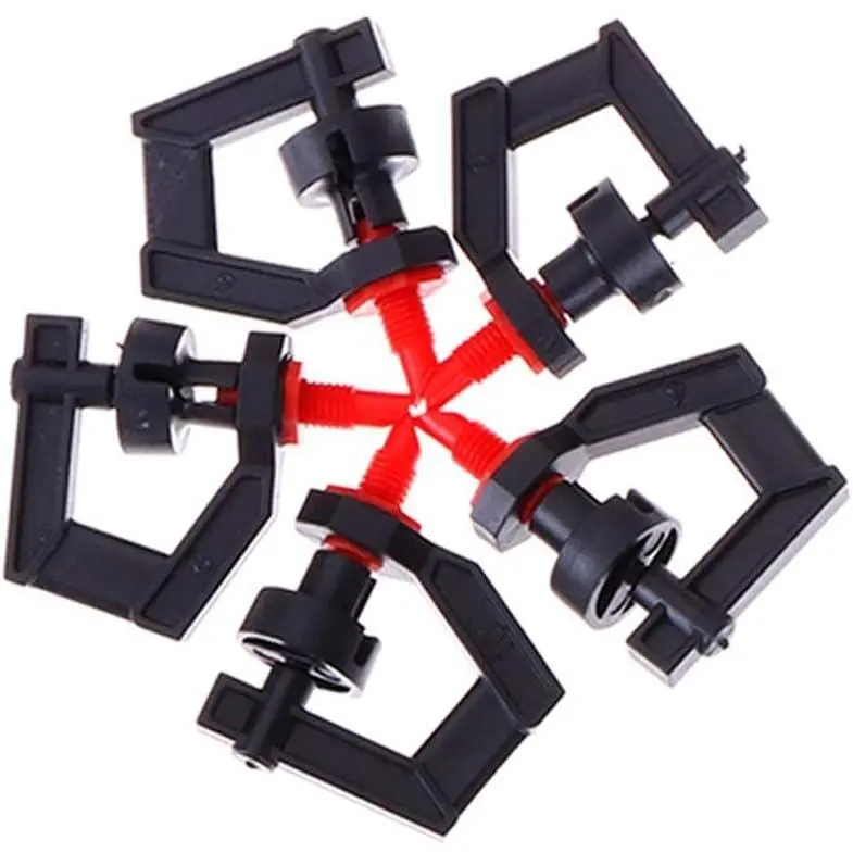 100 count G Type 360°  Rotary Tripod Nozzle Sprinklers  Refractive Misting Irrigation  Rotating Refraction Sprinkler Atomizing Nozzle Lawn Watering Dripper System Garden Sprayer Atomizer