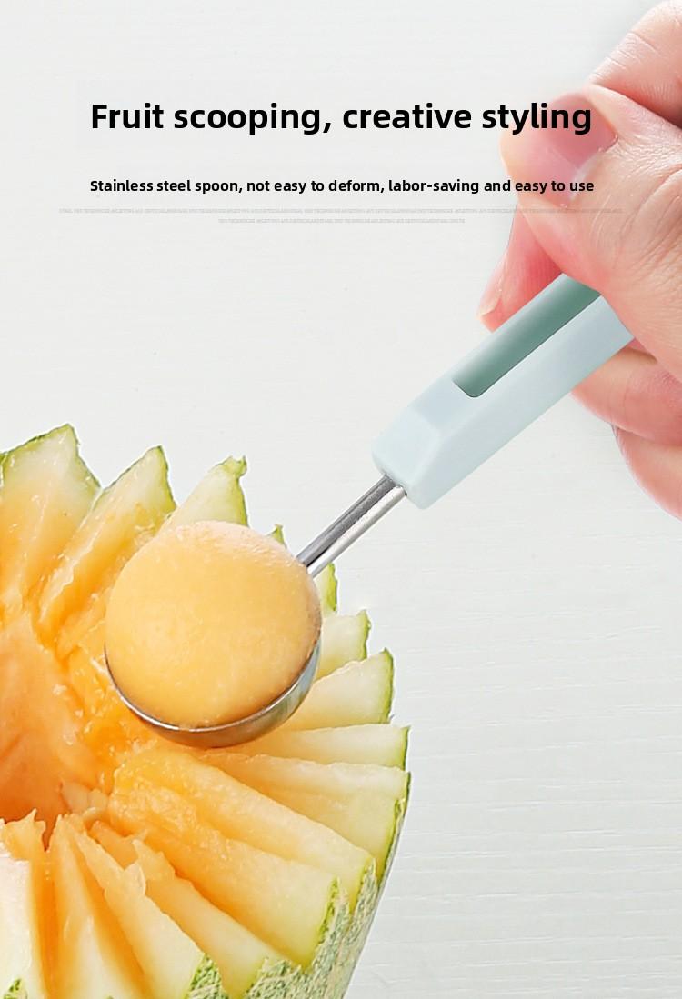 6 in 1 Fruit Baller Cutter Set Multi Function Fruit Carving Tools for Fruit Platter Decoration