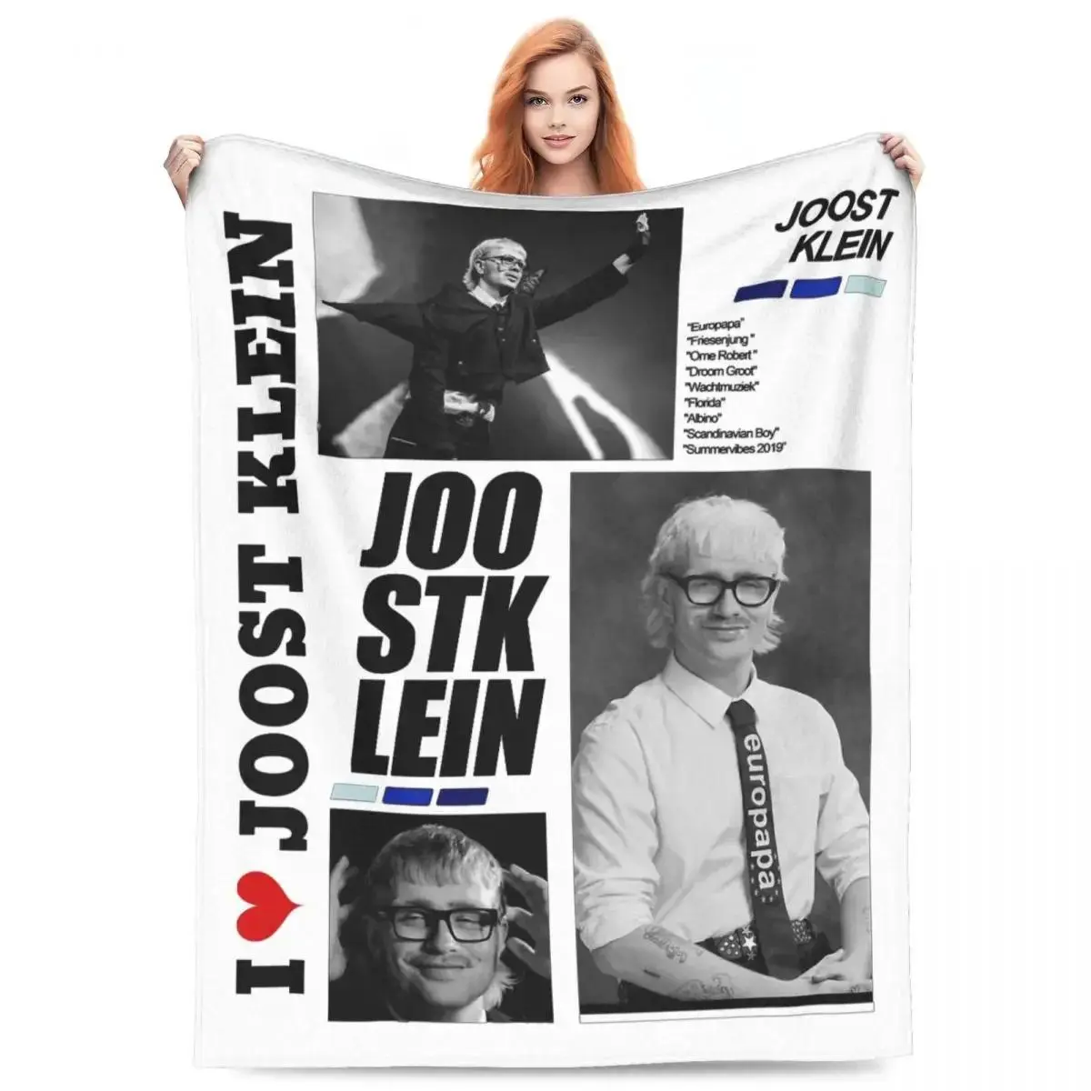 Joost Klein Merch Polyester Single-Layer Flannel Blanket - Soft, Lightweight, Multi-Size Throw for Camping, Couch Use, Ideal Outdoor Sleeping Gear Gift