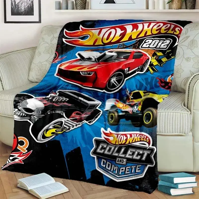 H-Hot Wheels Flannel Blanket Lightweight Soft Throw for Bedroom, Sofa, Travel and Everyday Comfort