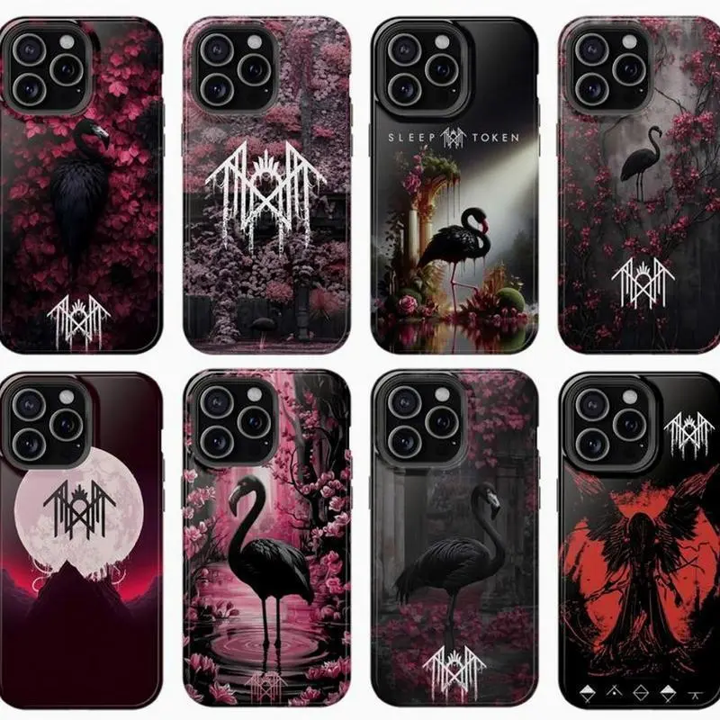 Sleep Token iPhone Case, Aesthetic Sleep Token Cute Phone Case, Even in Arcadia Flamingo Phone Gift for Fan, For iPhone 17 16 15 14 13 12 11 Pro,ProMax ,Plus  & Samsung Galaxy S25 Ultra S24 S23 S22 S21 Plus Anti Drop Cover., Accessories, Smartphone