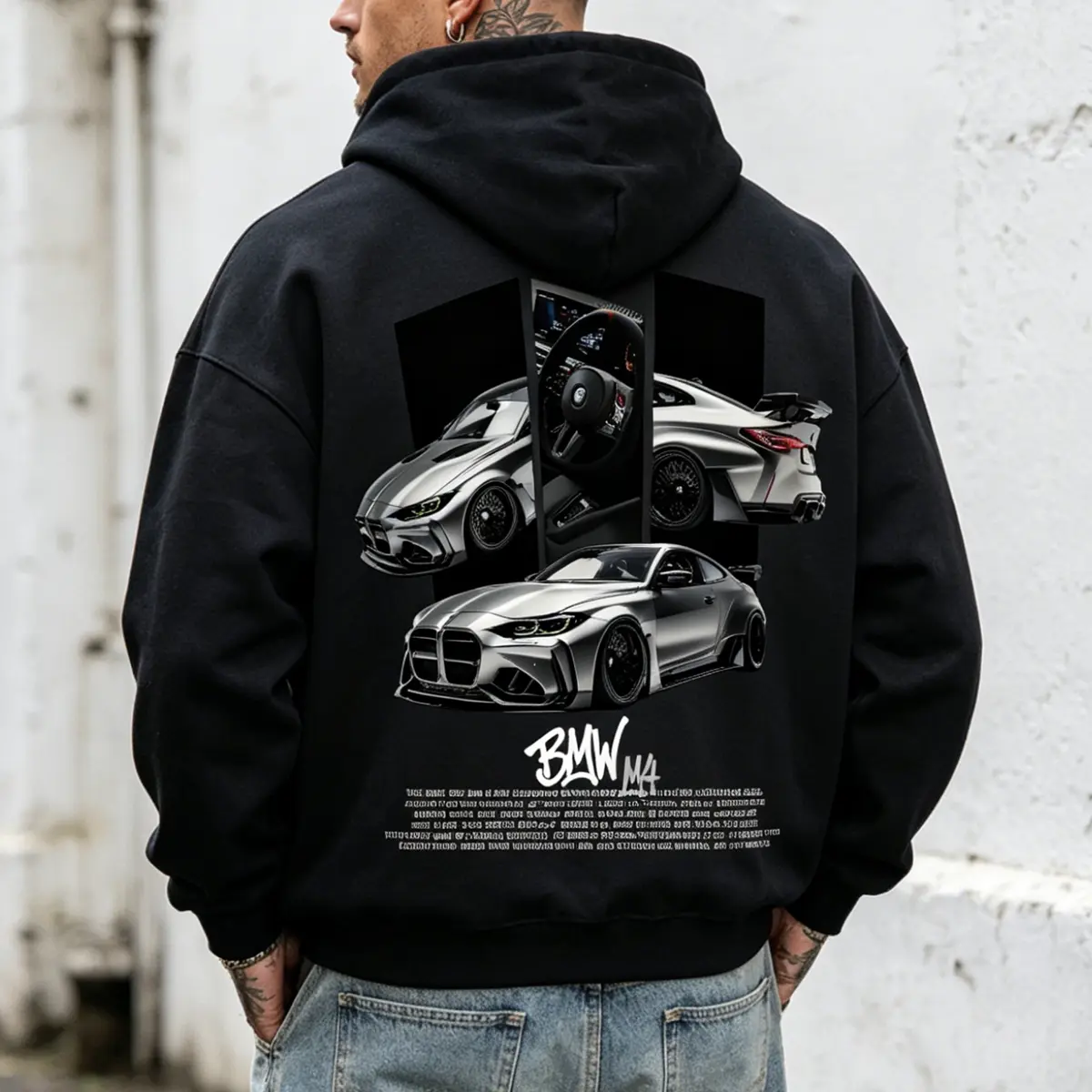 Men's Regular Fit Unisex Modern Sport Car Multi-Panel Collage Pullover Hoodie, Pure Cotton Fabric, Cold Wash, Do Not Dry Clean, 4Xl, Street, Universal, Polyester, Tops