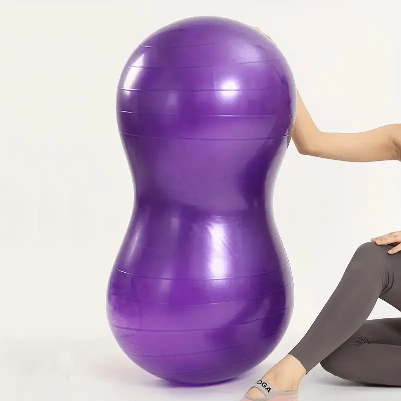 1 piece of thickened explosion-proof peanut yoga ball | Available in multiple colors. PVC massage balancing ball. Enhance core strength, relieve back and waist pain. Home fitness tool. Suitable for 10 different occasions as gifts.