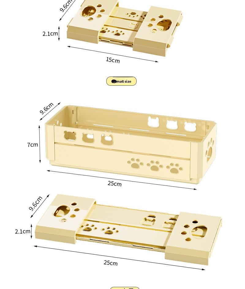 Clario "Rainbow Palette" Aesthetic Trio Folding Crate — Modular Desktop Storage for Stationery and Desk Reset. This Collapsible Pastel Organizer is Perfect for Skincare, Washi Tape and Office Supplies. Pinterest Style Space Saving Solution