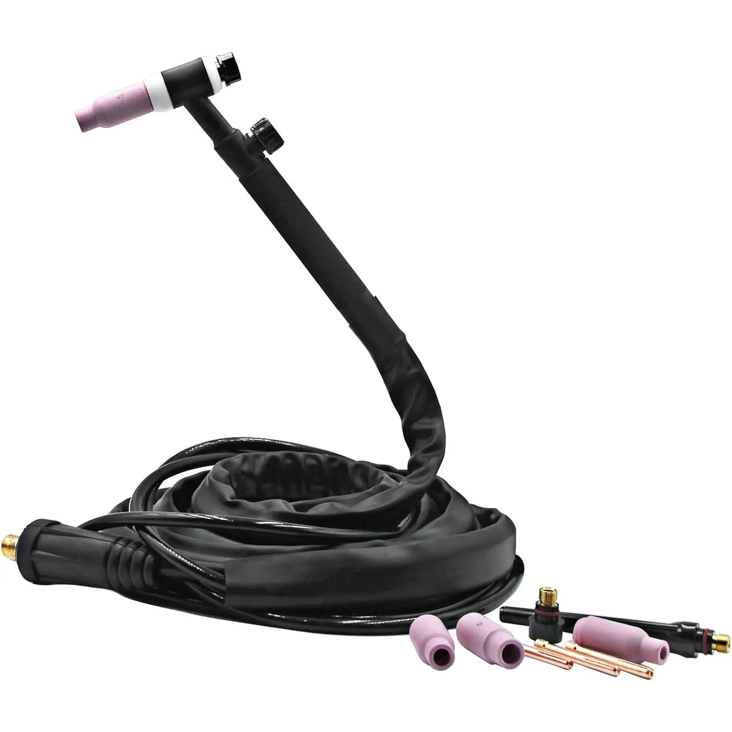 WP17V Air-Cooled TIG Welder, 150A Argon Welder with 13FT Flexible Hose, Quick Connect 35-50mm Plug Connector & 5/8-18" Lift TIG Function