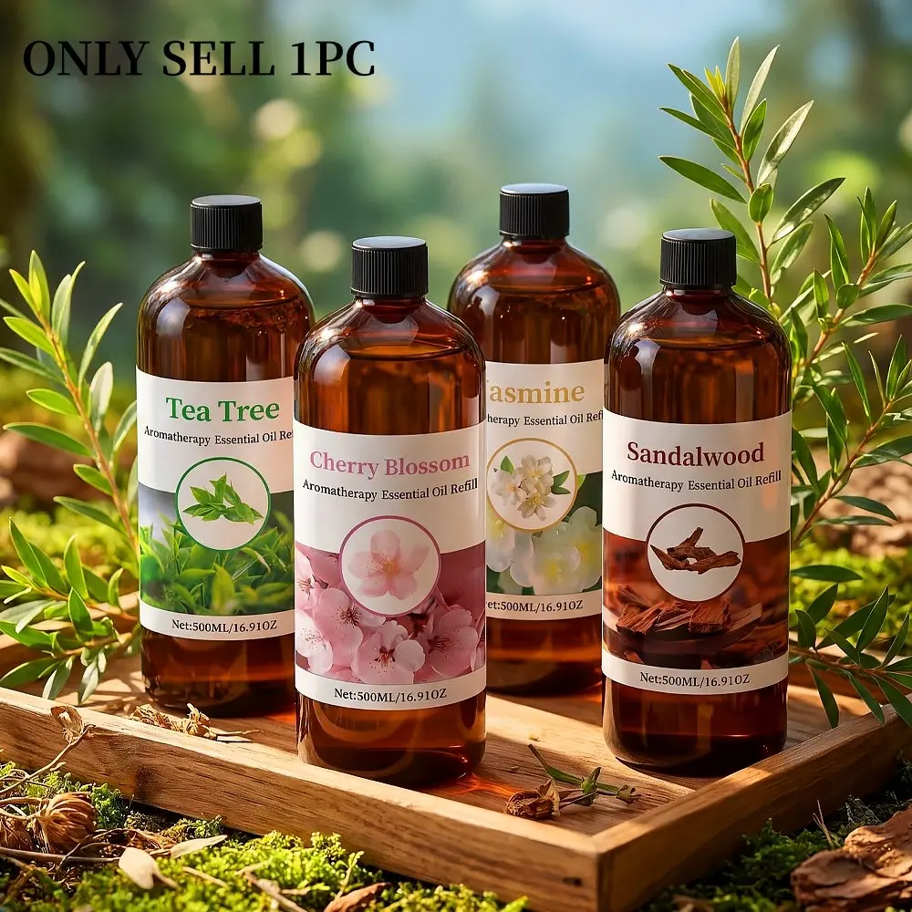 500ML High-Quality Rosemary Essential Oil Refill, Alcohol-Free, Home Fragrance, Home Fragrance Products, for Diffusers, Humidifiers, Car Fragrance, Air Freshener, Perfect Gift