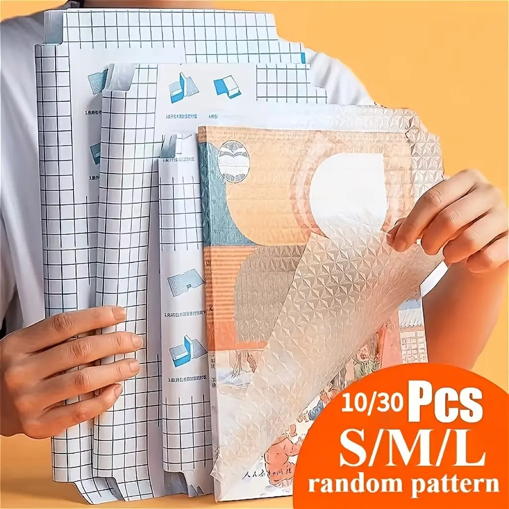30pcs Self-Adhesive Book Covers, Cpp Eco-Friendly Material, Transparent S/m/l Sizes, School Office Use, Essential Stationery Supplies, Binder Accessories
