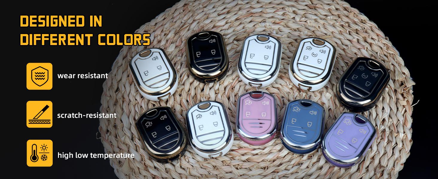 for Ford Key Fob Cover with Keychain,Tup 360° Full Protection Hard Case,Compatible with Ford F-150 F-250 F-350 F-450 F-550 F-650 Super Duty Explorer Expedition (Purple, Silver Border)