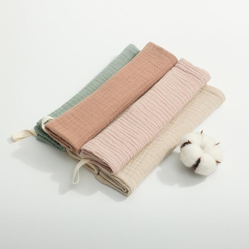 5pcs, Mixed Gauze Hand Towel, Pure Cotton Four-layer Small Square Towel, Face Towel, Handkerchief, Retro Style Suitable for Home Use