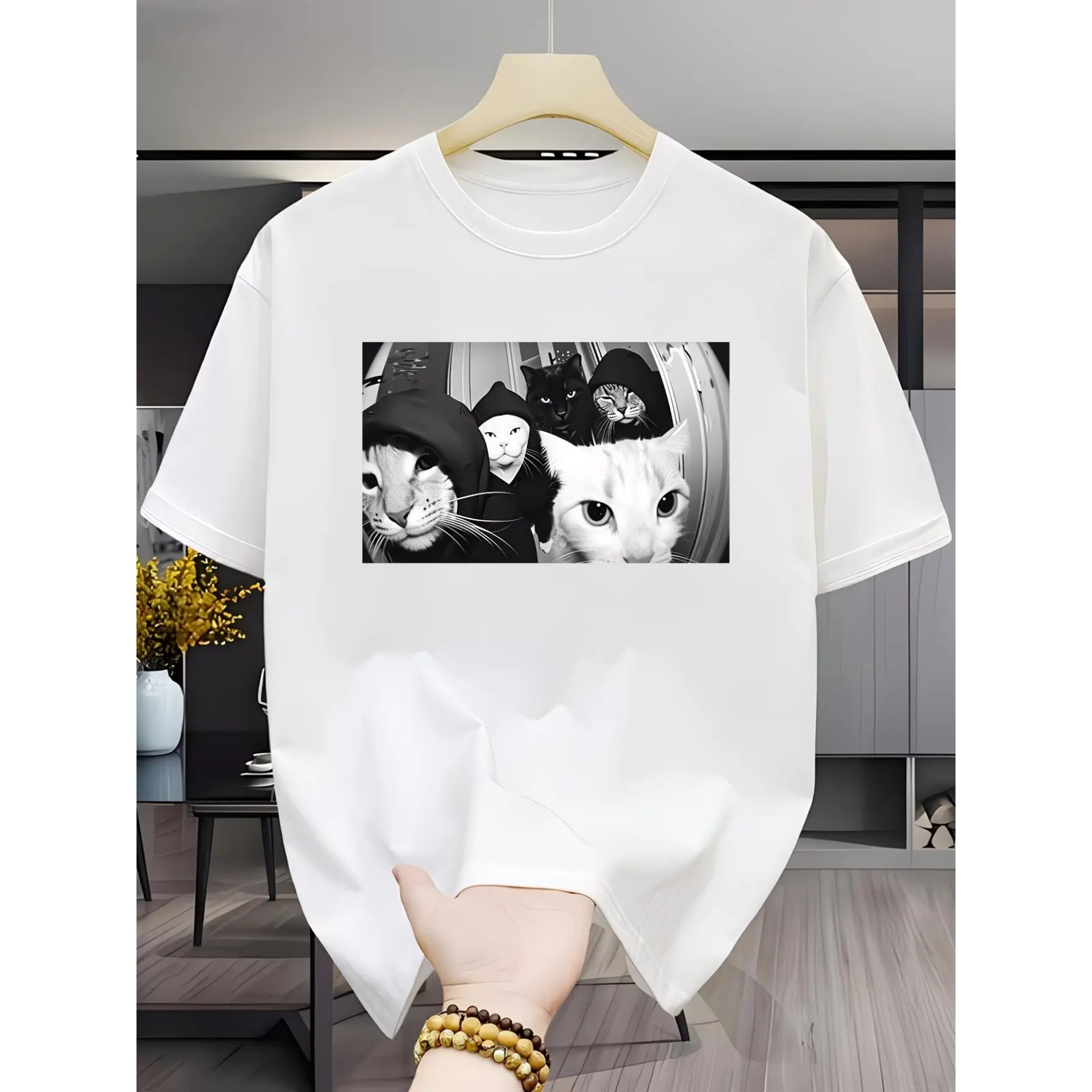 Men's Vintage Funny Cartoon Graphic T-Shirt - Casual Round Neck Short Sleeve Streetwear Top in Knitted Polyester, Menswear,Neck Raglan Compression Shirt,unisex,special,fishing,Monaco,soft,backless,baggy,snarky,athletic,tshirt,Jack,slee,fashi,s,,u,bas,team