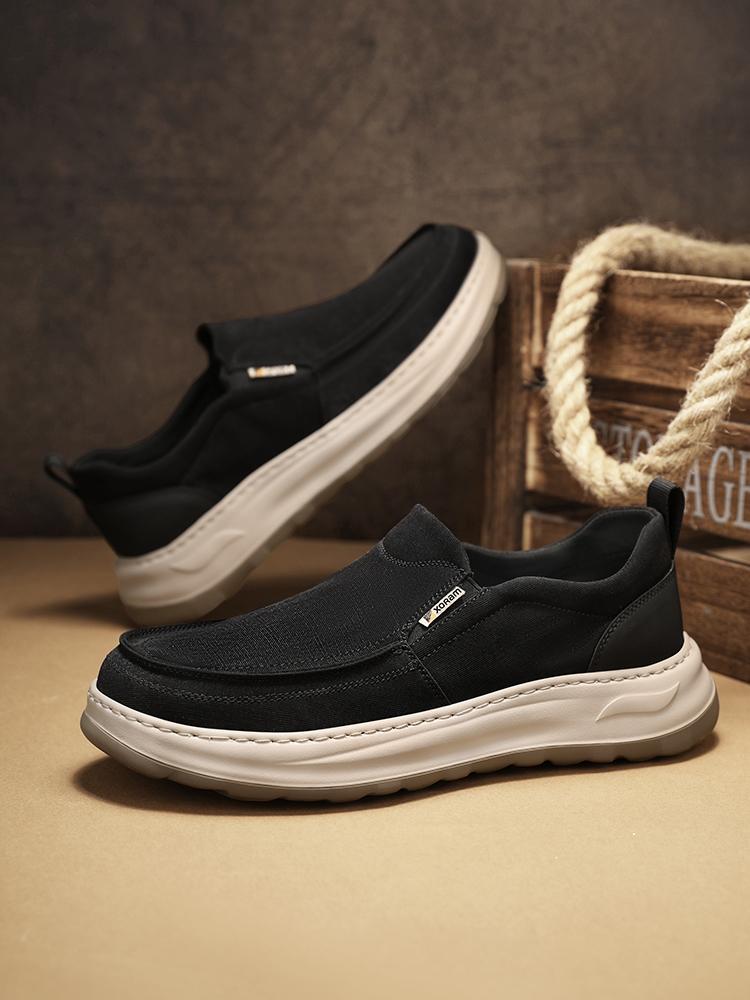 Men's Breathable Canvas Slip-Ons – Ultra Light, No Smell, Soft Sole Summer Shoes  5822
