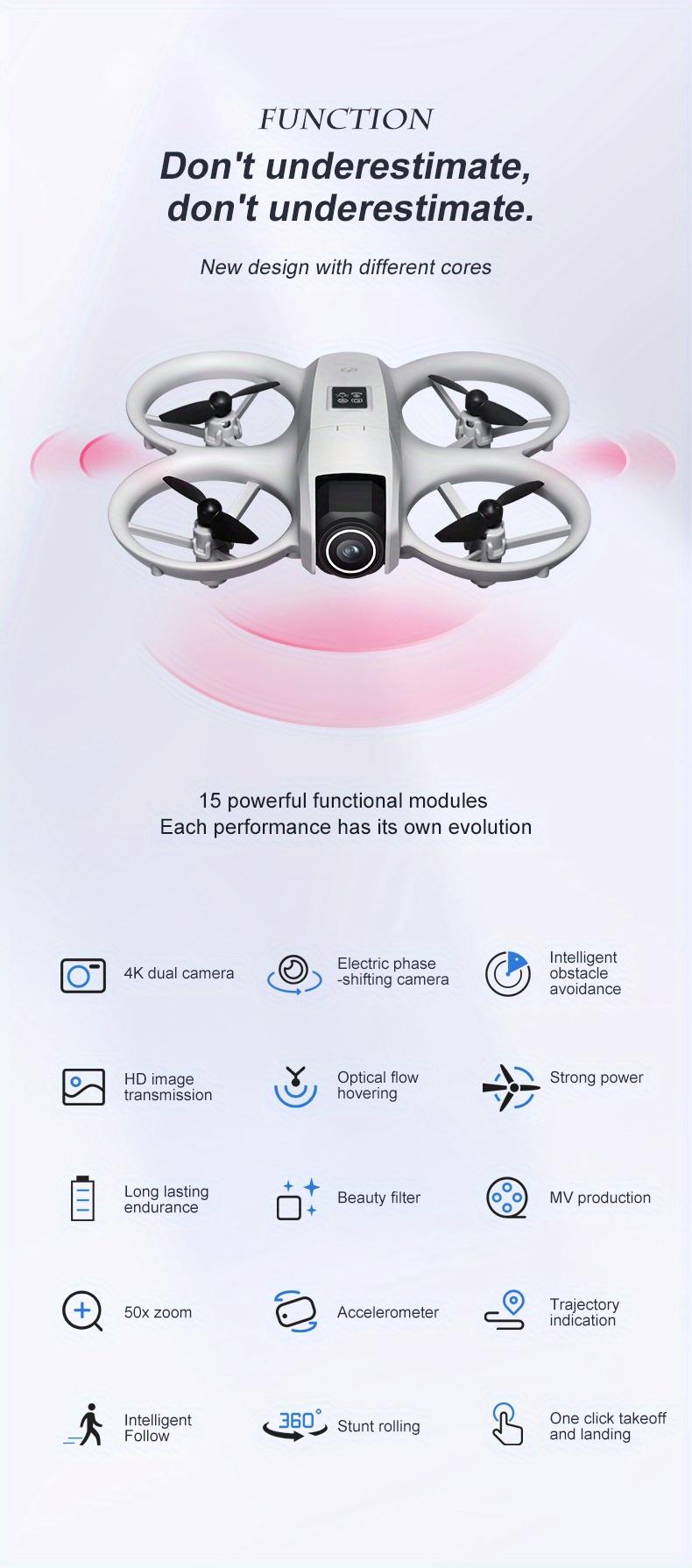 i1 PRO 480p Drone with Dual Cameras 180° Rotation Obstacle Avoidance Optical Flow Positioning 360° Roll Gyroscope One-Key Calibration Take-off Landing Functions