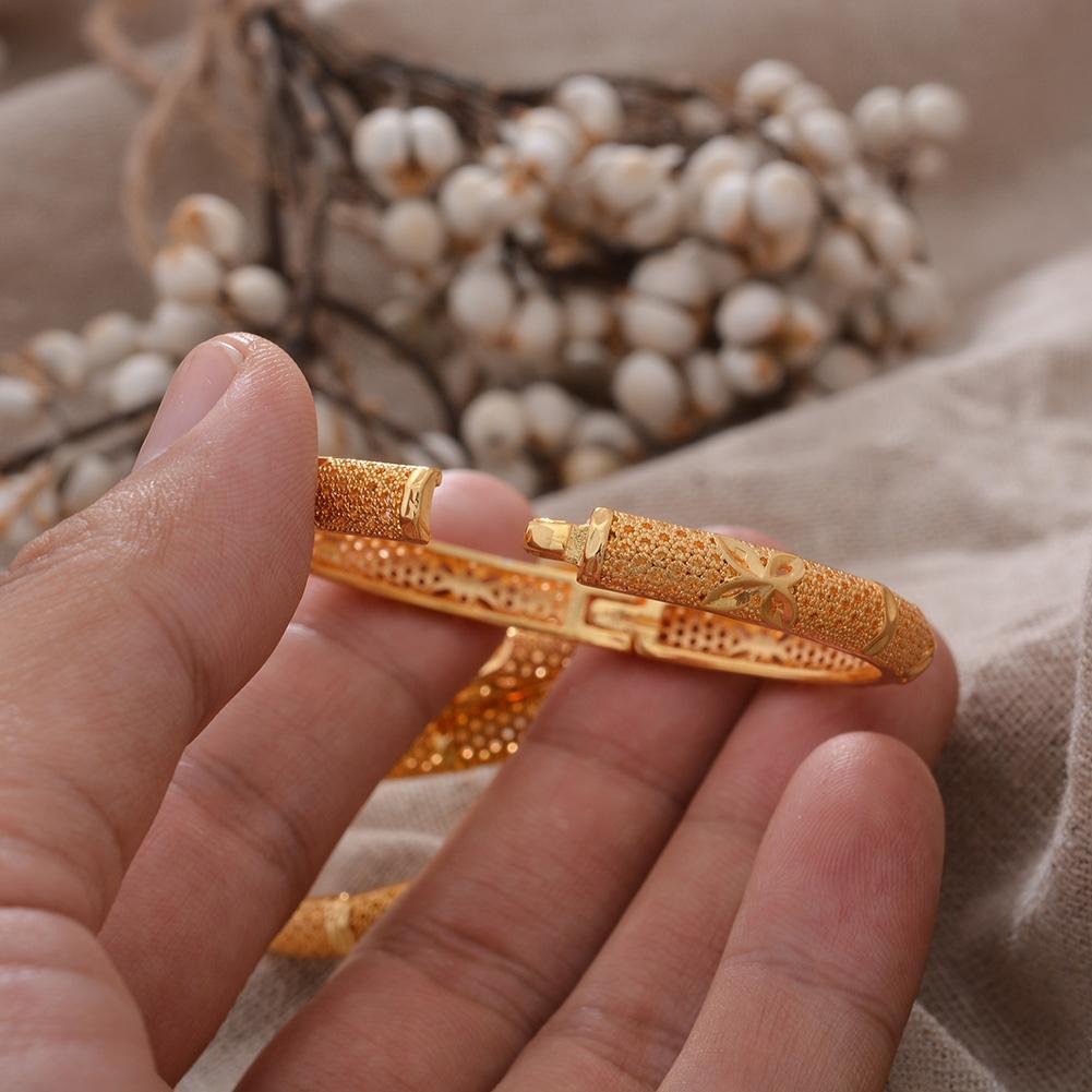 Flower France Small Child Gold Color Bangles For Girls Child Kids Bracelet Baby Wear Bracelets Gift Blessing