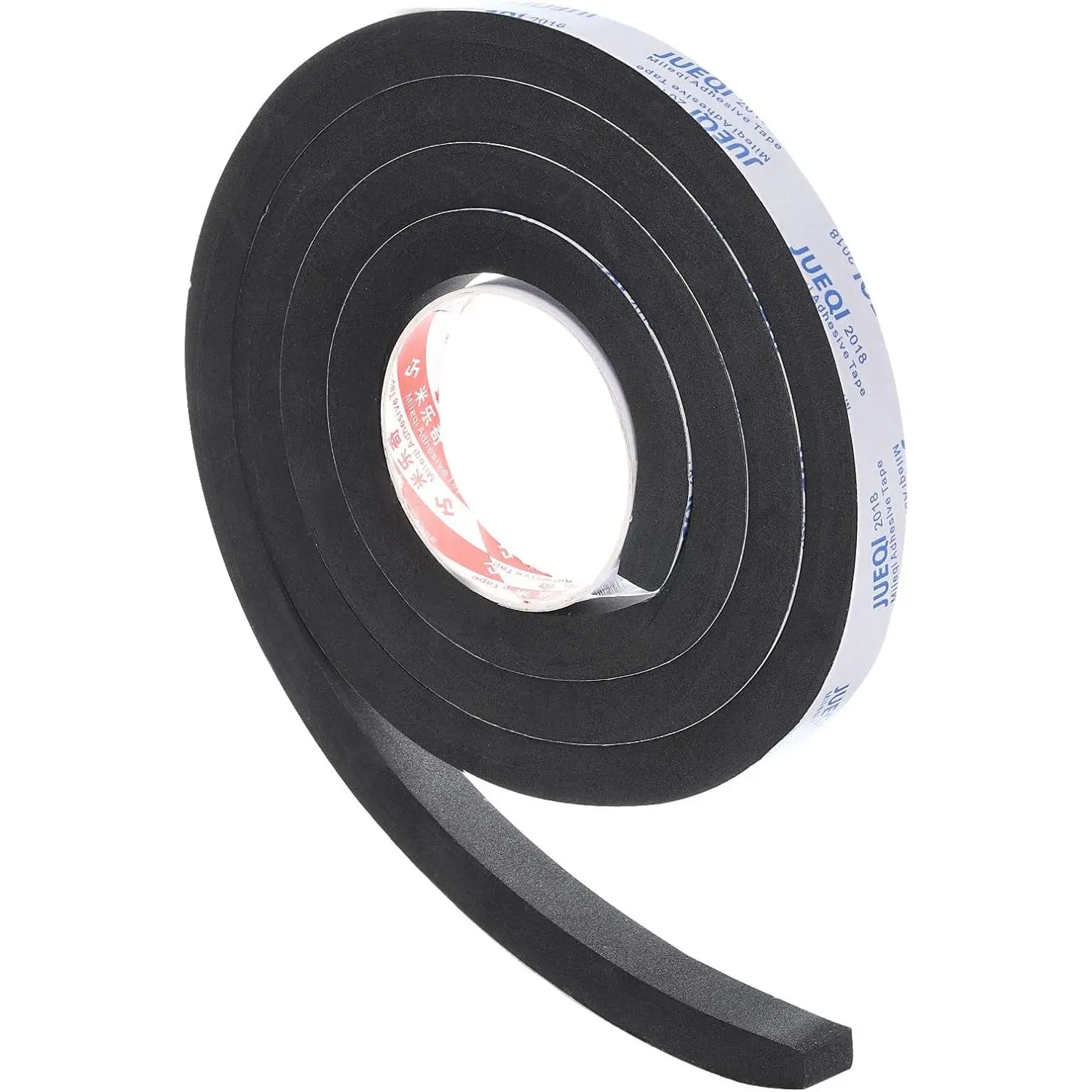 3/4" W x 5/8" T x 6.6Ft Insulation  Tape, Self-Adhesive EVA Weather Stripping for Wrap Pipe Door Window Insulation Soundproof Anti Vibration , Black