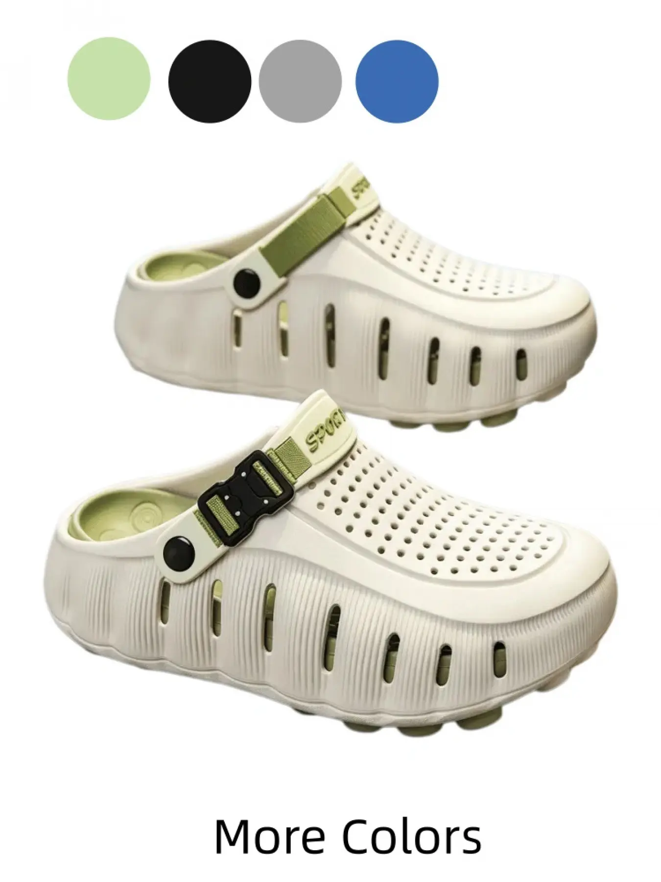 1 Pair Mens Multi Use Clogs EVA Adjustable Strap Anti Slip Waterproof Cushion