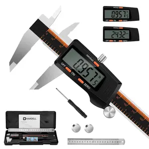A Man's Tools HARDELL Digital Caliper 6 Inch with Large LCD Screen, Calipers Measuring Tool with Auto-Off Feature, Inch/Millimeter Conversion, Electronic Vernier Caliper Micrometer for Jewelers/Woodworkers/DIY