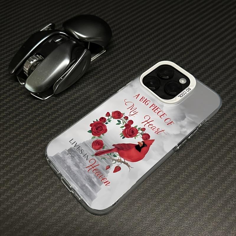 This TPU full-coverage phone case features a cardinal bird design, offering shock protection and slip resistance. It's compatible with iPhone 17, 16, 15, 14, 13, 12, 11, XS, X, and other Samsung models. A great gift for friends or family.