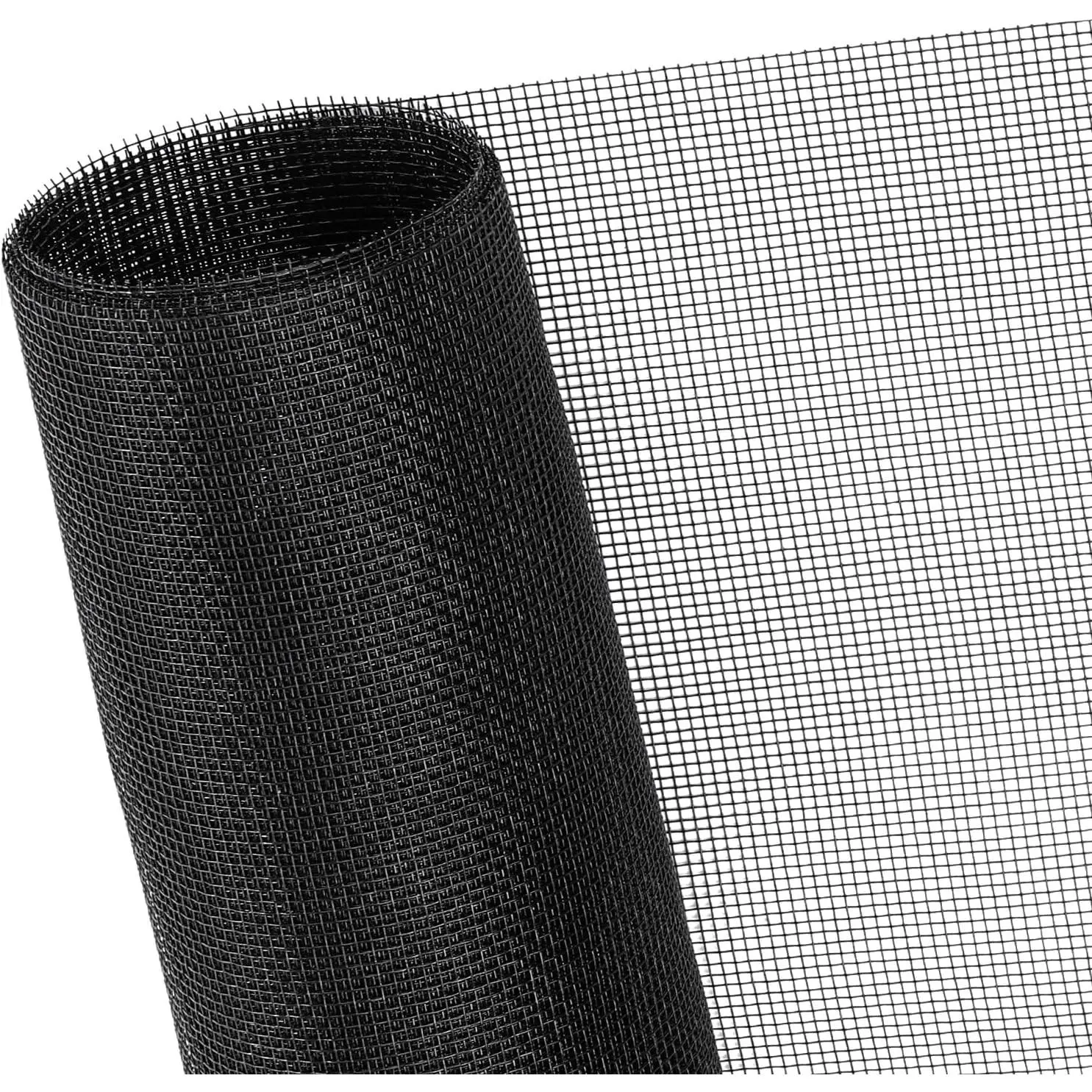 48"x102" Black Fiberglass Screen Mesh, Replacement for Windows, Screen Doors & Patio Use