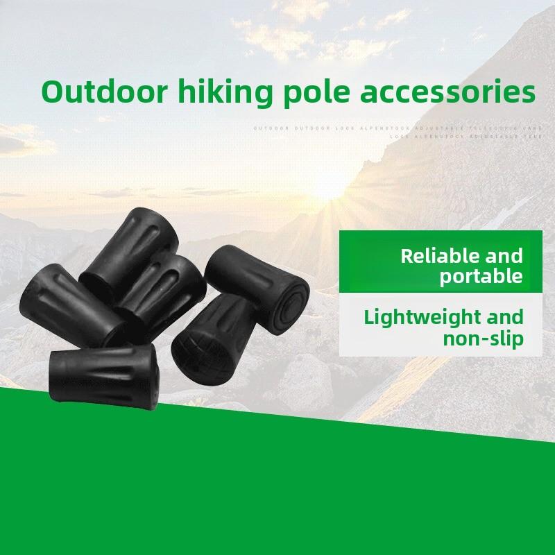 Outdoor hiking pole accessories, universal round pole foot cover, pole tip foot cover