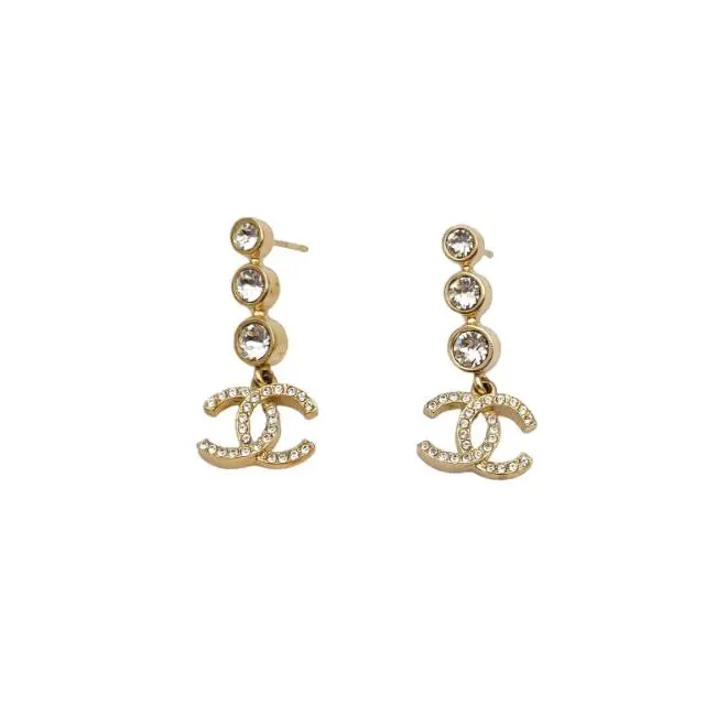 Pre-owned 【TIANA】CHANEL Double C Rhinestone Pendant P236172705