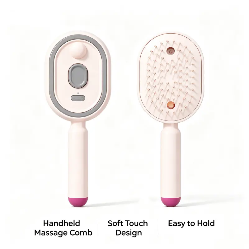 Electric Water Mist Hair Comb with Fine Spray, Air Cushion, and Detangling Function for Curly Hair