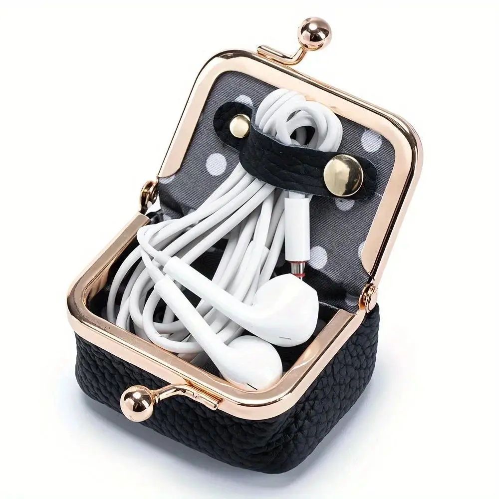 2026 New women's solid colorImitation PU leather jewelry box ring necklace earring storage mini coin wallet