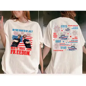 Step Brothers Brand On The Fourth Of July Shirt, Boats Hoes And Freedom Parody Shirt, Funny 4th Of July Tee, Boats Hoes And Freedom T-Shirt vintage clothing oversized tshirt women shirts women  custom shirt women purple rain shirt