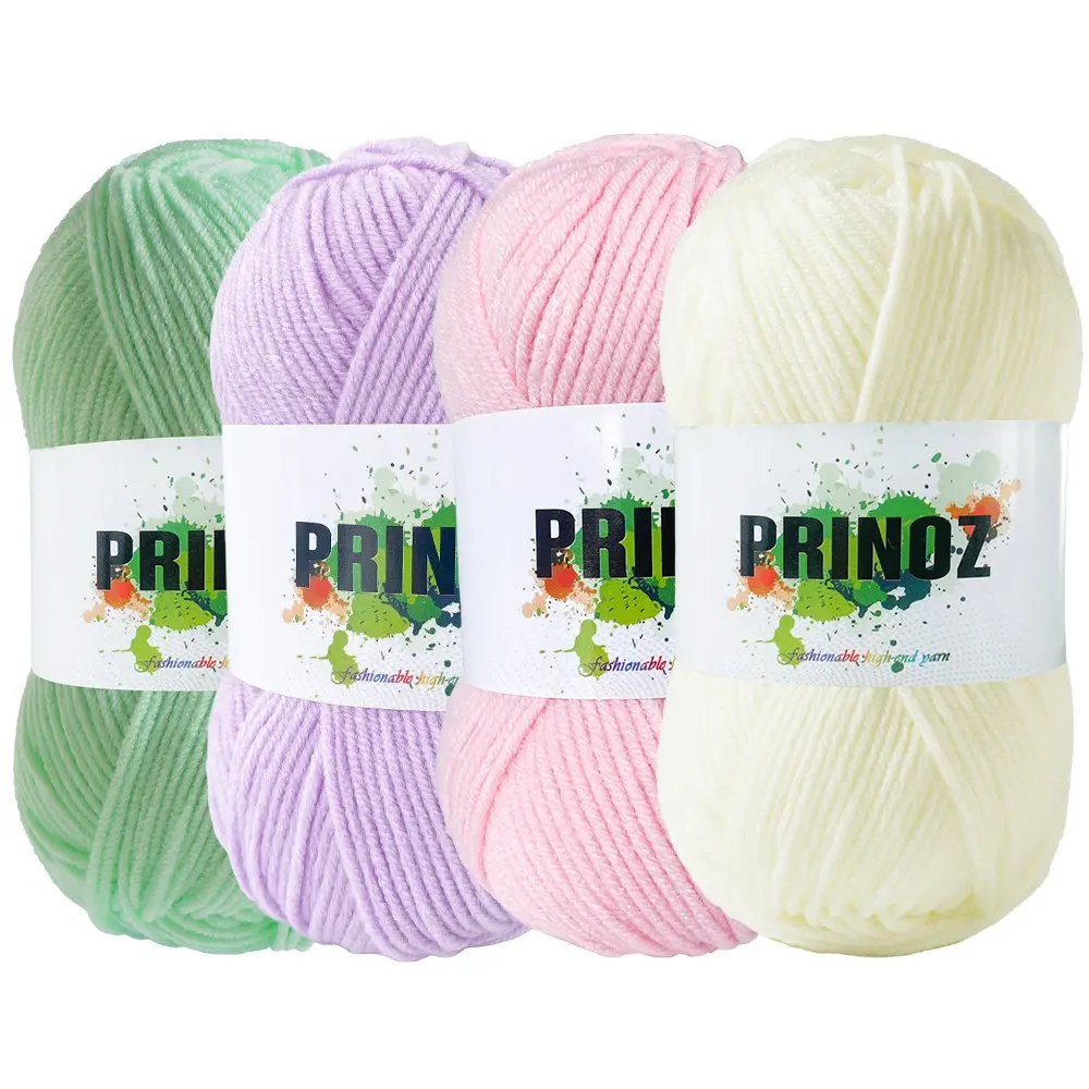 4-Pack 50g Acrylic Yarn Balls, 100% Acrylic, Multi-Color Options, Ideal for DIY Crafts, Hats, Scarves, Gloves, Knitting Supplies
