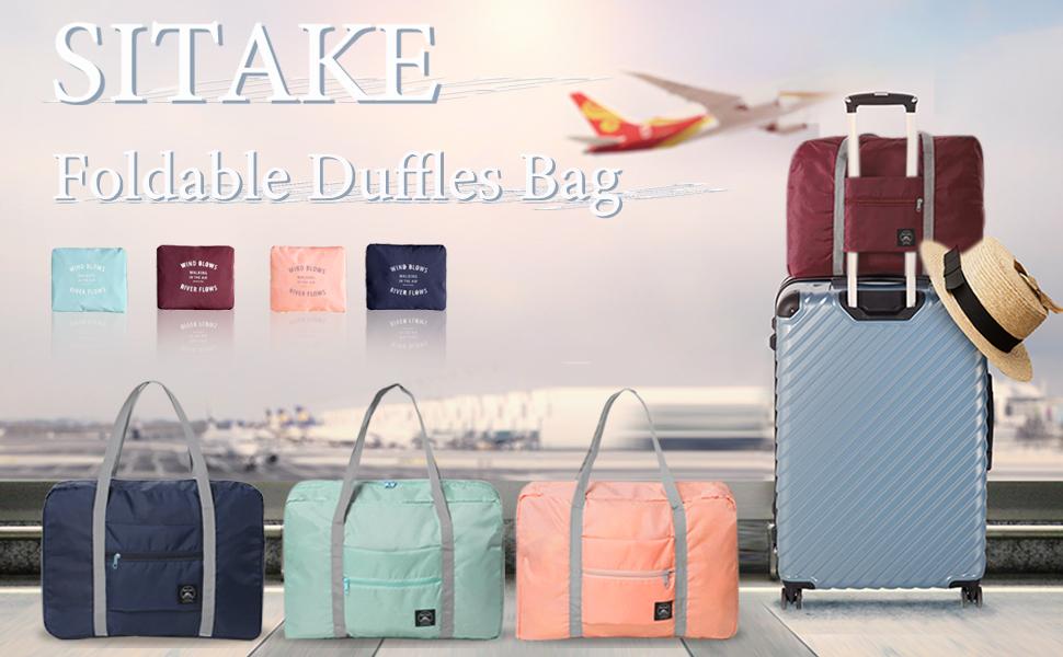 SICANDAENHK Tired of bulky heavy luggage?These 2 foldable travel carry-on bags are your best pick!Premium waterproof fabric, ultra-lightweight comfy design in wine red and navy blue, suitable for overnight travel, weekend vacations, holiday trips SICANDAENHK Tired of bulky heavy luggage?These 2 foldable travel carry-on bags are your best pick!Premium waterproof fabric, ultra-lightweight comfy design in wine red and navy blue, suitable for overnight travel, weekend vacations, holiday trips