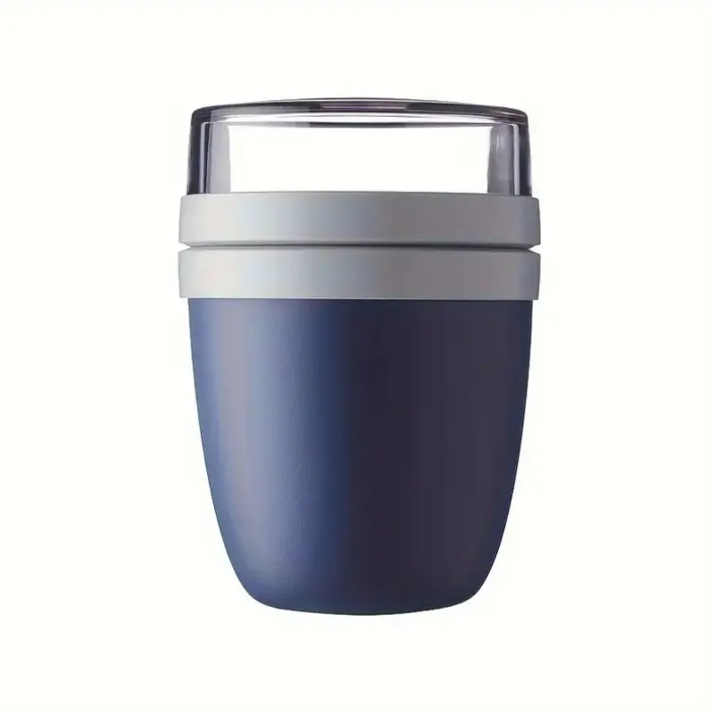Dual-Compartment Portable Breakfast Cup – Leak-Proof Yogurt & Cereal Container with Dry/Wet Separation; Reusable Travel Jar for Snacks, Oatmeal, or Salads – Ideal for Commuting, School, and the Gym, To Go Food Containers