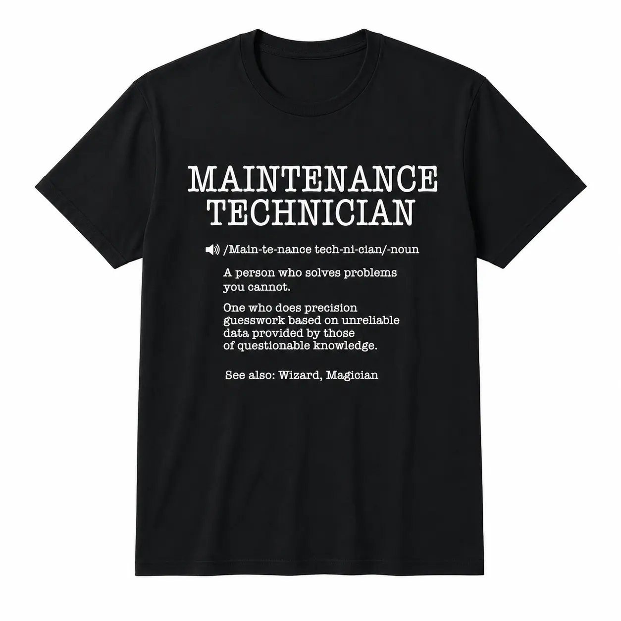 100% Cotton Maintenance Technician Repair Worker Handyman T-Shirt - Soft Breathable Casual Round Neck Tee with Handyman & Tools Graphic Print, Unisex for Men & Women