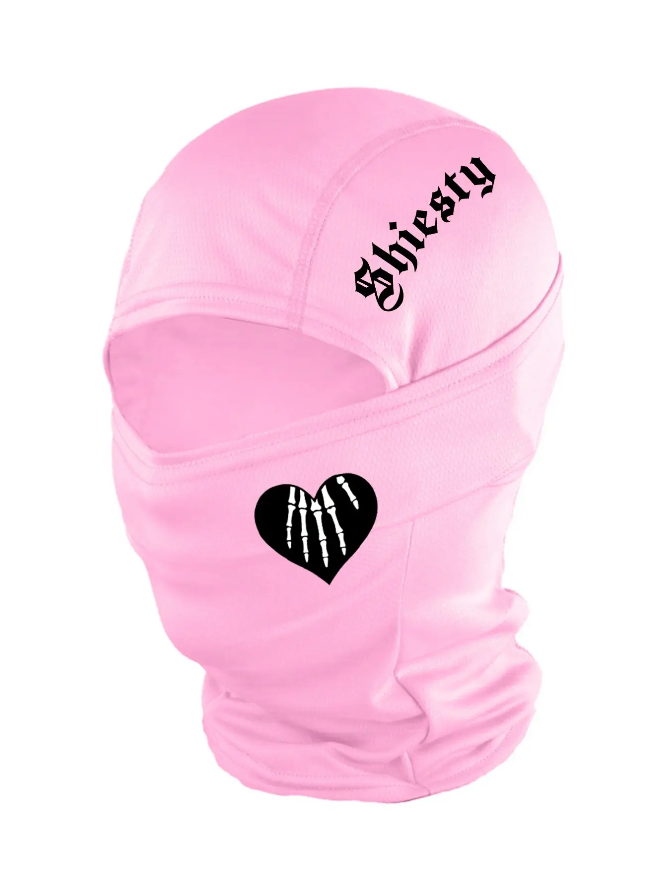 3pcs/2pcs/1pc Unisex Hip Hop Letter with Heart Printing Balaclava Mask Neck Gaiter Headwear Breathable Mask for Men Women Outdoor Sports Hiking Fishing Commuting Suitable for Daily Wear