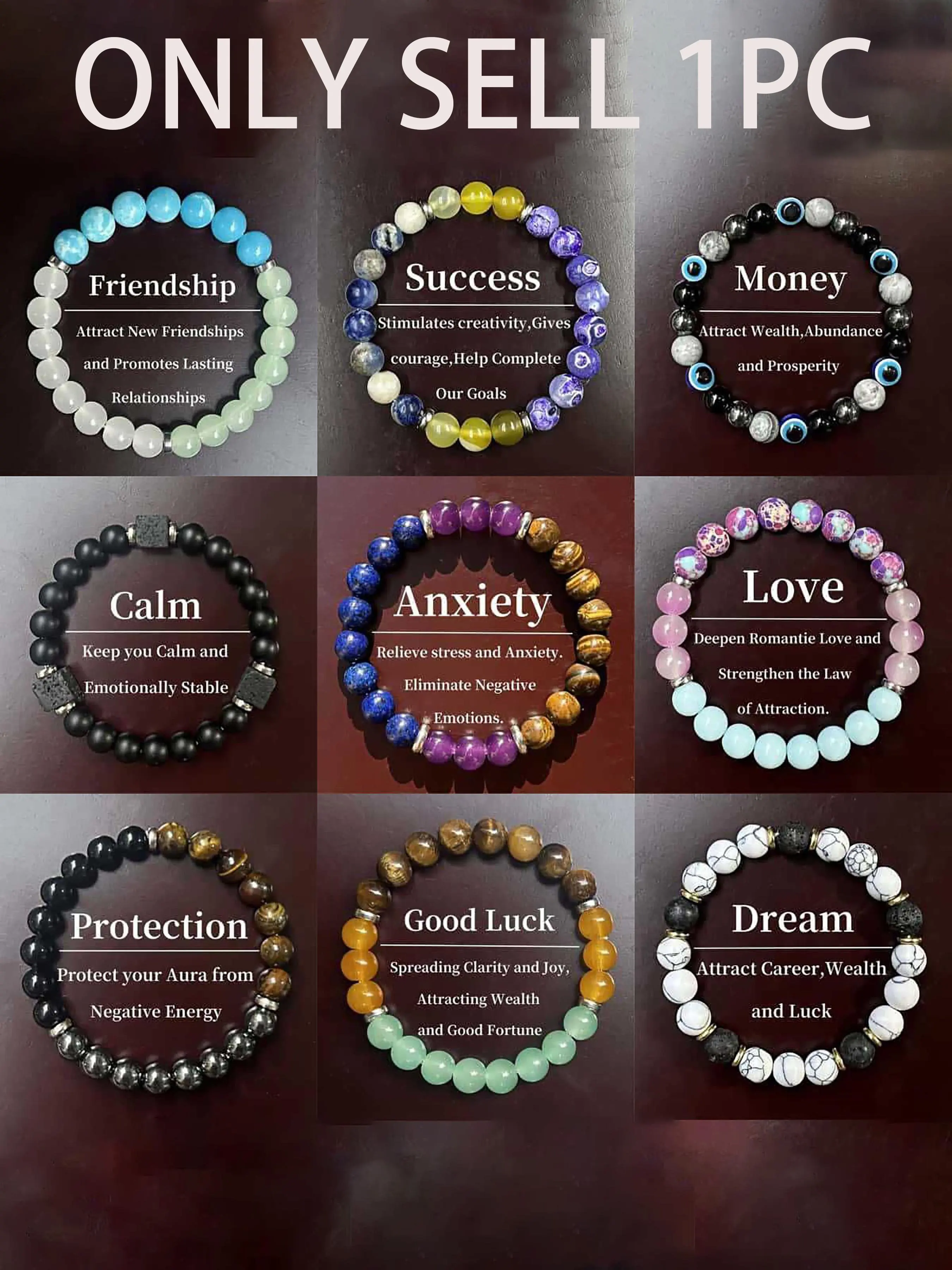 Natural Chakra Healing Crystal Bracelets, Energy Beads for Manifestation, Spiritual Jewelry for All Seasons, Casual Bangle for Daily Wear
