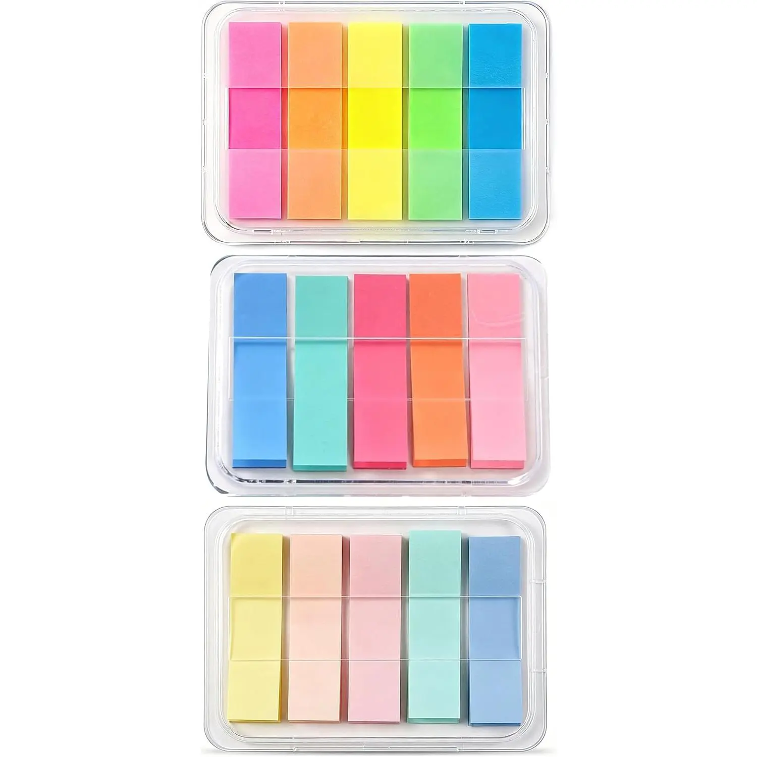 300-Count Aesthetic Mini Sticker Tabs, Colorful Transparent Indexing Page Markers & Flags, Pop-Up Sticker Tab Set for Books & Notebooks