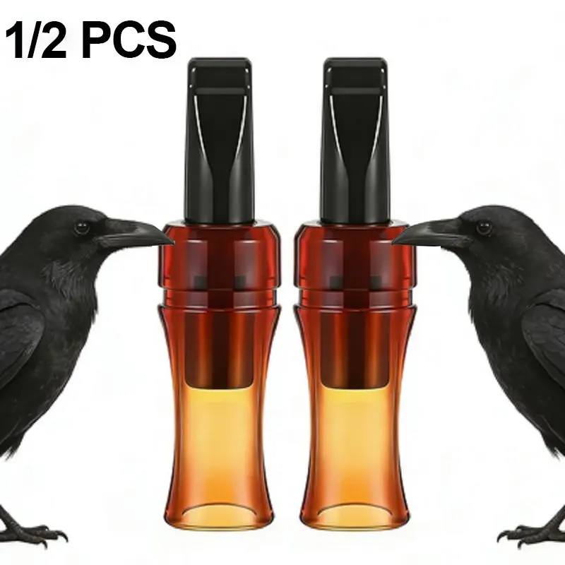 1/2 Count Crow Caller Whistle – Raven Portable Crow Luring Whistle, Realistic Sound Imitation for Attracting Crows, Durable Outdoor Hunting Birdwatching Accessory Suitable for Beginners and Professionals an Ideal Gift for Nature Lovers and Beginners