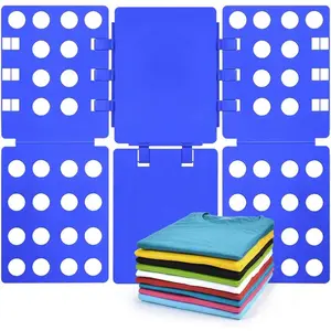 Shirt Folding Board T Shirt Folder Adults Laundry Room Tough PP Plastic Folding Tool 27.16"x22.44" Easy to Fold Clothes into a Uniform Size, Blue