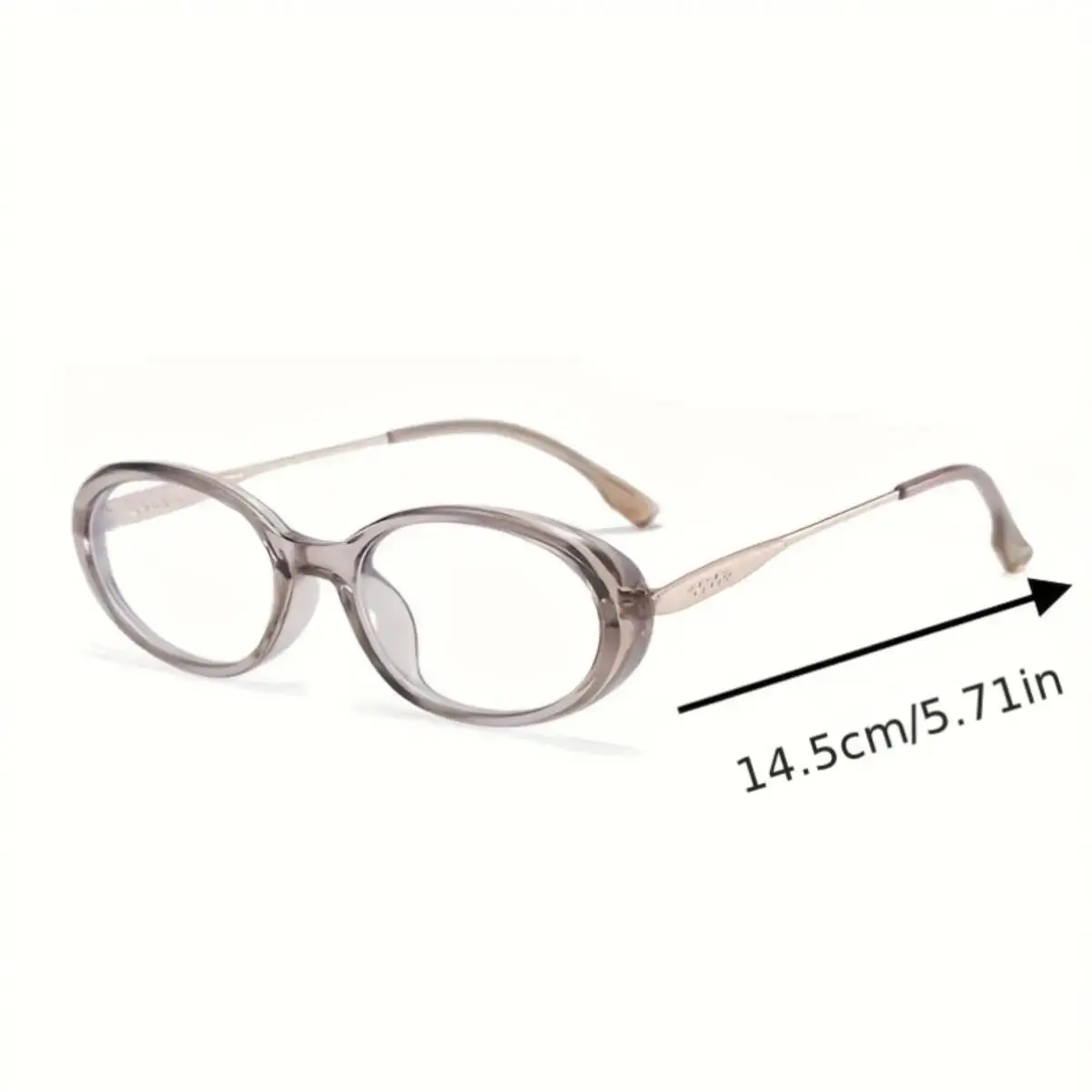 Women's Retro Oval Full Rim Metal Eyeglasses, Slim Elegant Design, Lightweight Frame with Decorative Hinges, Prescription-Friendly for Casual Outfits & Creative Pursuits All-Day Wear