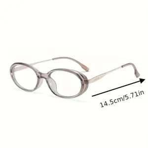 Women's Retro Oval Full Rim Metal Eyeglasses, Slim Elegant Design, Lightweight Frame with Decorative Hinges, Prescription-Friendly for Casual Outfits & Creative Pursuits All-Day Wear