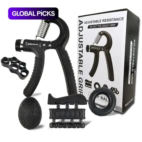 Hand Grip Strengthener Kit, Grip Exerciser, Hand Gripper for Hand Strength Training, Working Out Equipment for Home or School #GLOBAL PICKS