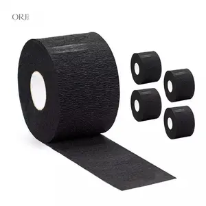 5-Pack Disposable Neck Strips for Hair Cutting, Waterproof Paper Barber Wraps, Hygienic Hairdressing Accessory for Salon & Personal Use, Beauty Products,Festive,Green,and
