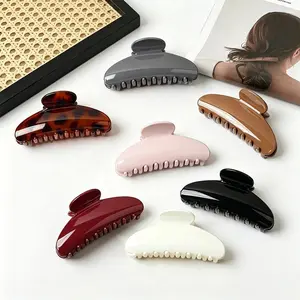 7 Pack Classic Half Moon French Hair Claw Clips, Glossy Crescent Jaw Clamps Non Slip Strong Hold Hair Barrettes for Thick Long Hair Women Daily Hair Accessories