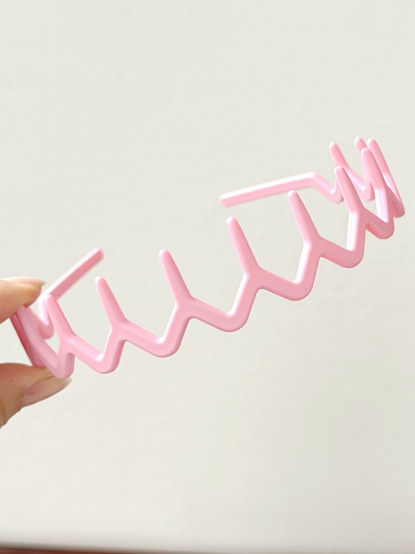 Wave Design Hair Hoop with Teeth, Fashionable Hair Accessories for Women & Girls, Minimalist Zigzag Headwear for Thick Hair, Zigzag Headband, Headbands Women, Plastic Headbands