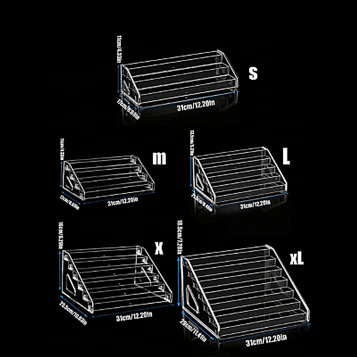 Multi-Layer Transparent Acrylic Perfume Storage Rack, 1 Count Desktop Makeup Organizer, Home Display Stand for Perfume & Cosmetics