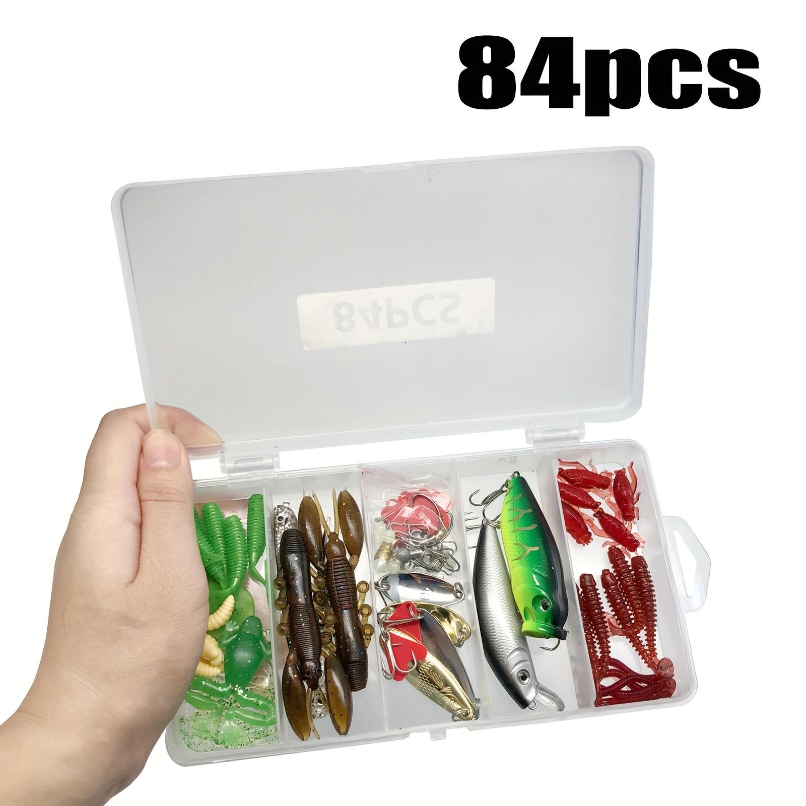 Randomly Shaped Lead Weights, 30/79/84/93/106/283pcs of Fishing Lures for Topwater Fishing, Tackle Kit for Bass, Trout, And Salmon, Including a Lure Kit Box with Minnow Poppers, Spoon Lures, Soft Plastic Worms, Bait Rigs, And Jig Heads
