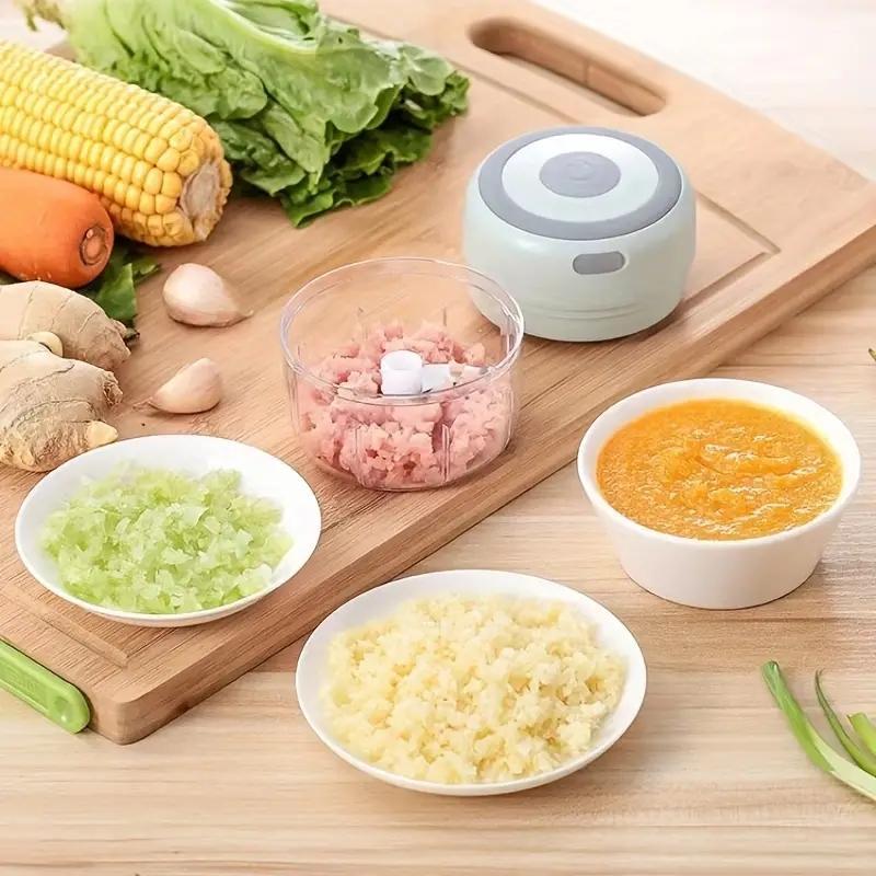 Electric Garlic Chopper 250ML Mini Portable Veggie Chopper for Onions and Garlic, Wireless Food Processor for Fruits and Meat, Vegetable Food Chopper