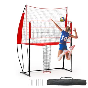 Heavy Duty Volleyball Practice Net Station – Adjustable 8x11ft Portable Training Equipment – Easy Setup for Indoor, Outdoor, Beach, Backyard – Includes Carry Bag – Net Only
