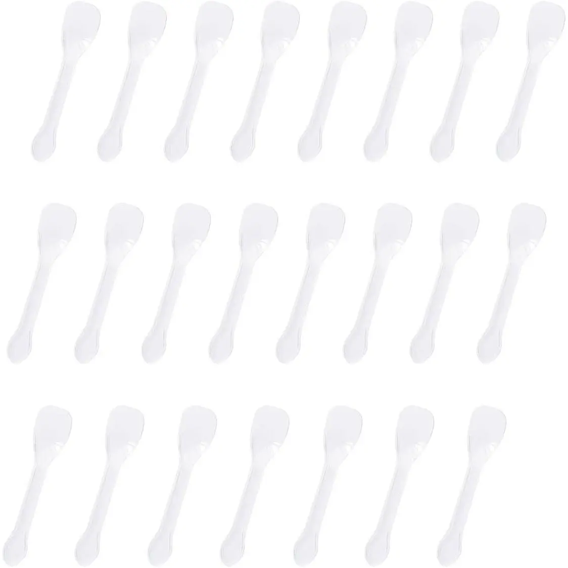 100 count Individually Wrapped Mini Plastic Spoons, Restaurant-Grade Clear Tasting Spoons for Ice Cream, Yogurt, Sampling