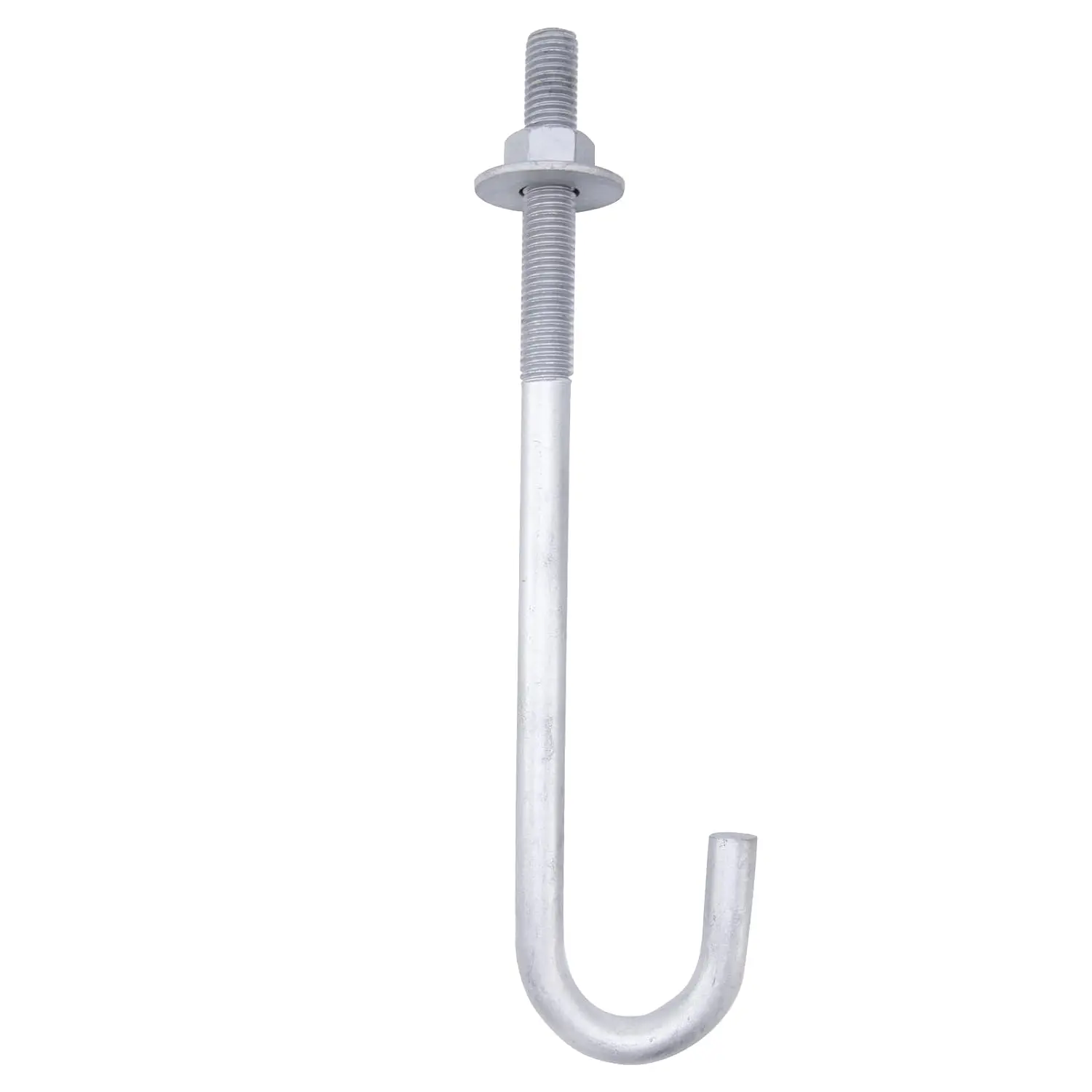 5/8” x 8” J Bolt Anchors (10 Pack) for Concrete with Nuts and Washers, Hot-Dip Galvanized